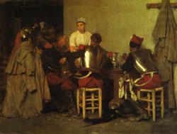 Guillaume Regamey Cuirassiers at the Tavern china oil painting image